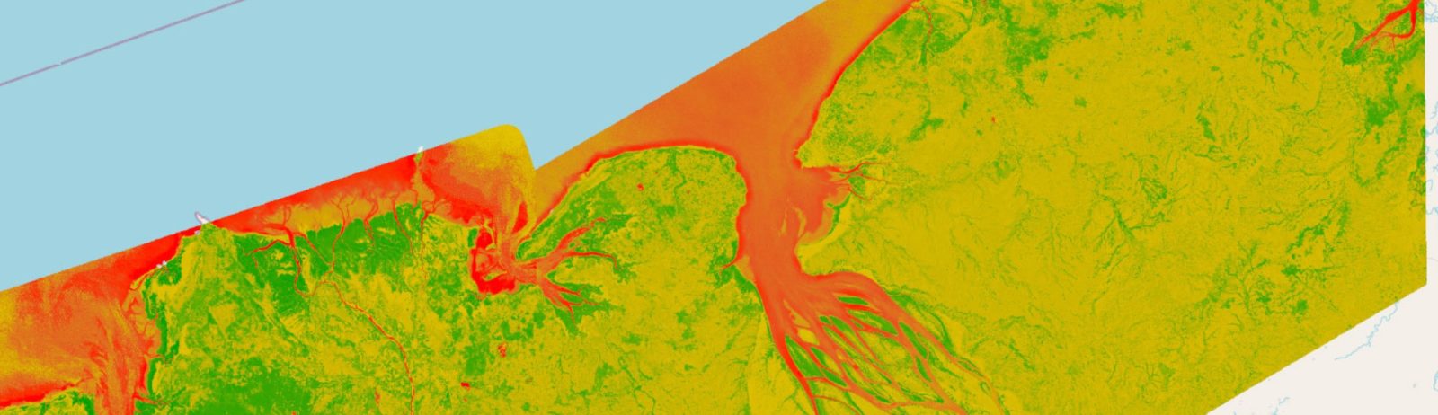 Synthèse mensuelle de l'indice d'humidité NDVI dans la Baie de Bombetoka (Madagascar). © MangMap