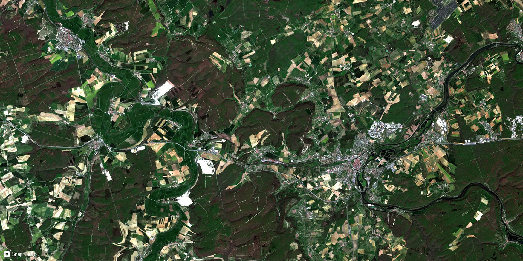 Extrait d’une image Sentinel 2 sur la région grand Est