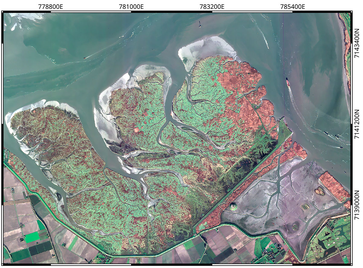 Acquisition Pléiades à l'automne 2024 sur les sites d’études d’EO4Wetlands.
